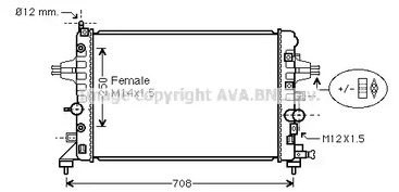 Радиатор охлаждения двигателя AVA QUALITY COOLING OL2482