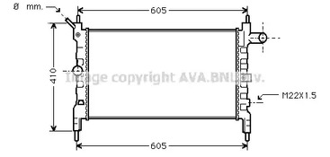 Радиатор охлаждение двигателя AVA QUALITY COOLING OLA2023