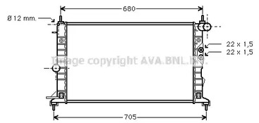 Радиатор охлаждения двигателя AVA QUALITY COOLING OLA2244