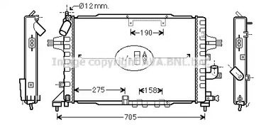 Радиатор охлаждения двигателя AVA QUALITY COOLING OLA2365