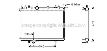 Радиатор охлаждения двигателя AVA QUALITY COOLING PE2265