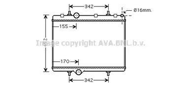 Радиатор охлаждения двигателя AVA QUALITY COOLING PE2281