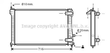 Радиатор системы охлаждения AVA QUALITY COOLING PEA2196
