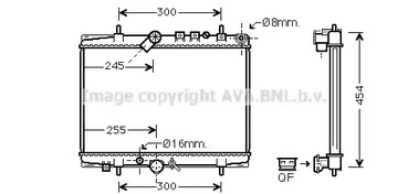 Радиатор охлаждения двигателя AVA QUALITY COOLING PEA2217