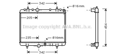 Радиатор охлаждения двигателя AVA QUALITY COOLING PEA2241