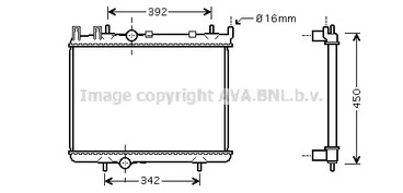 Радиатор системы охлаждения двигателя AVA QUALITY COOLING PEA2263