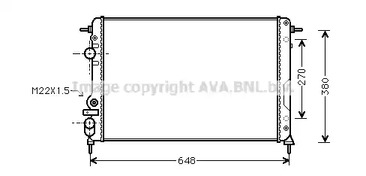 Радиатор охлаждения двигателя AVA QUALITY COOLING RTA2241