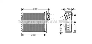 Теплообменник отопления салона AVA QUALITY COOLING RTA6398