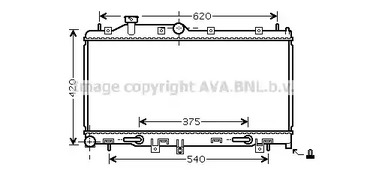 Радиатор системы охлаждения subaru legacy iv 2.0/2.5 03 - legacy iv универсал AVA QUALITY COOLING SU2066