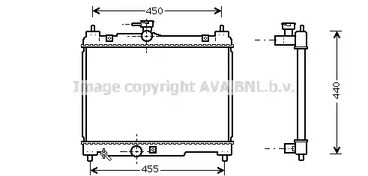 Радиатор охлаждения двигателя AVA QUALITY COOLING TOA2251