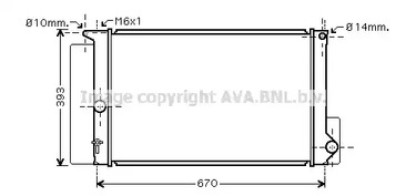 Радиатор охлаждение двигателя AVA QUALITY COOLING TOA2397