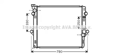 Радиатор охлаждение двигателя AVA QUALITY COOLING TOA2478