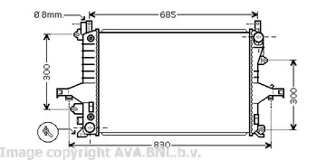 Радиатор охлаждения двигателя AVA QUALITY COOLING VO2115