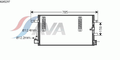 Радиатор кондиционера с осушит AVA QUALITY COOLING AIA5297D
