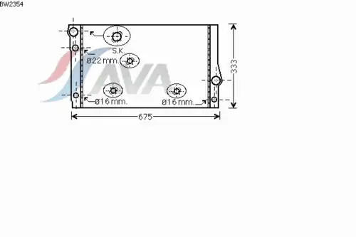 Радиатор охлаждения двигателя AVA QUALITY COOLING BW2354