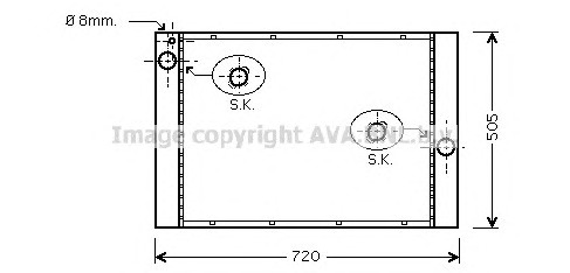 Радиатор охлаждения двигателя AVA QUALITY COOLING BW2372
