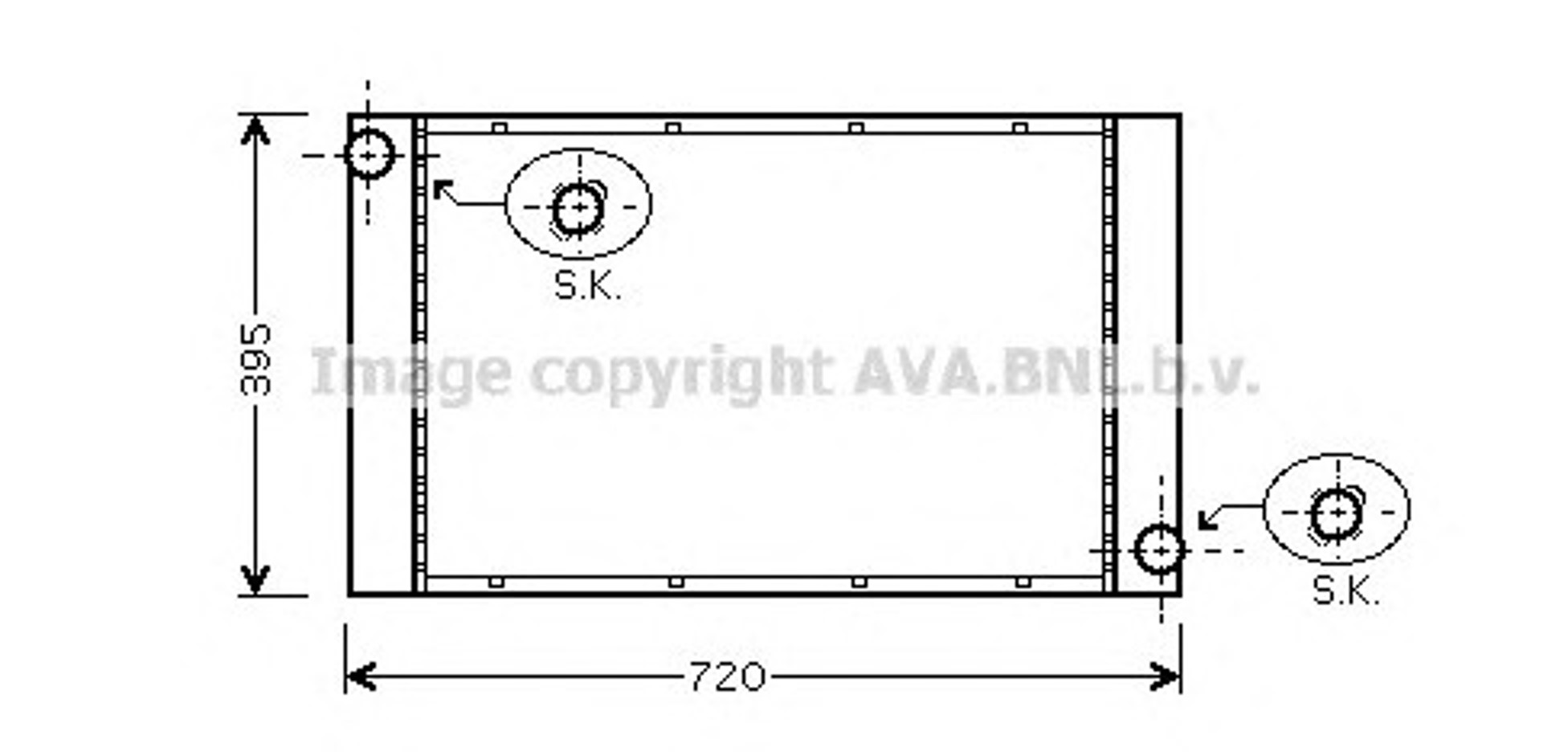 Радиатор охлаждения двигателя AVA QUALITY COOLING BW2373
