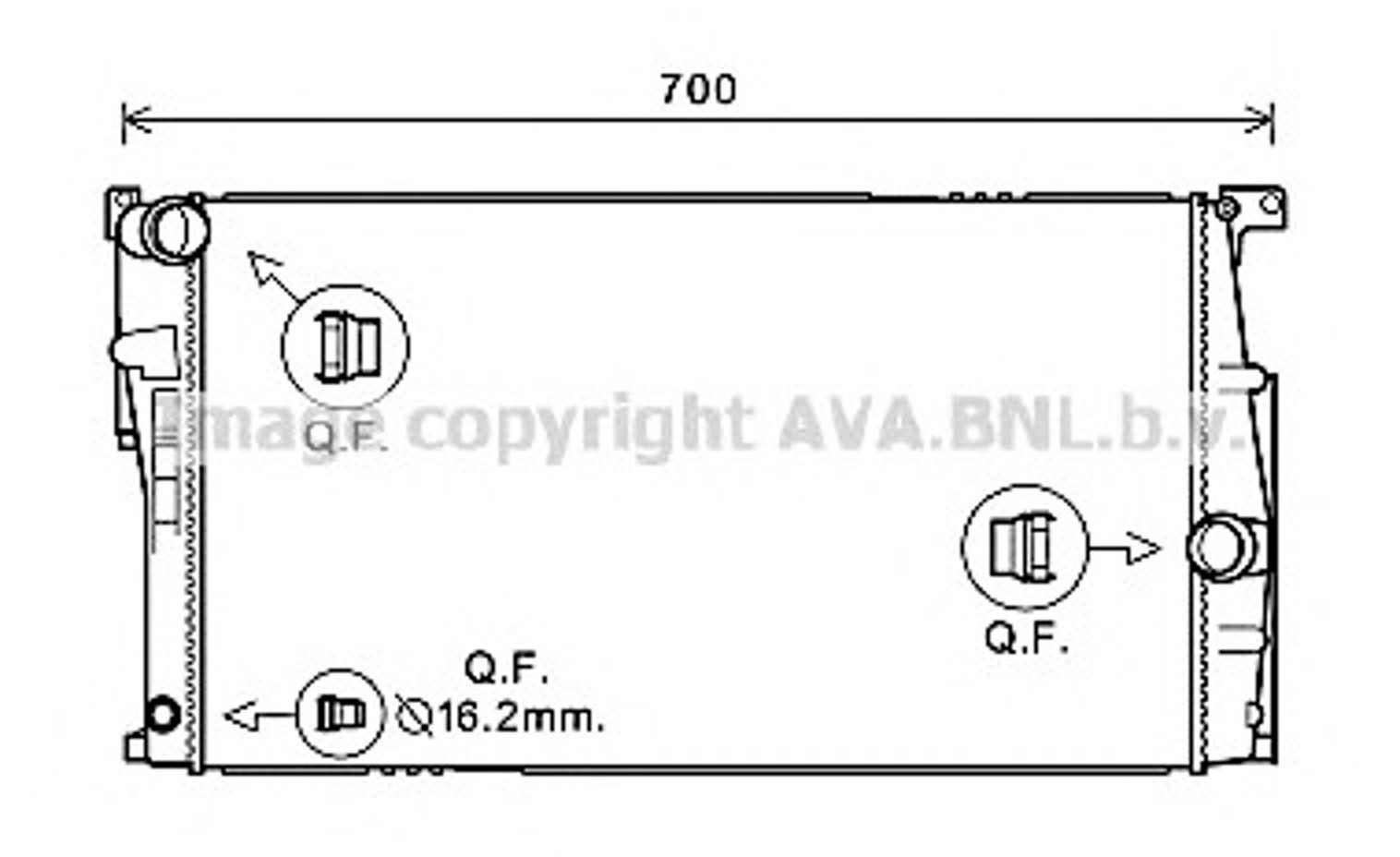 Радиатор охлаждения двигателя AVA QUALITY COOLING BW2453