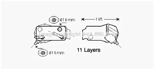 Масляный радиатор коробки акпп AVA QUALITY COOLING BW3351