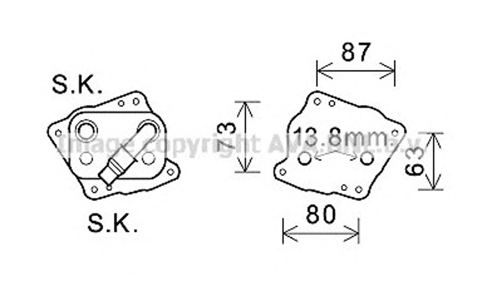 Масляный радиатор AVA QUALITY COOLING BW3412