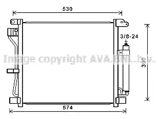Радиатор кондиционера AVA QUALITY COOLING DN5403D