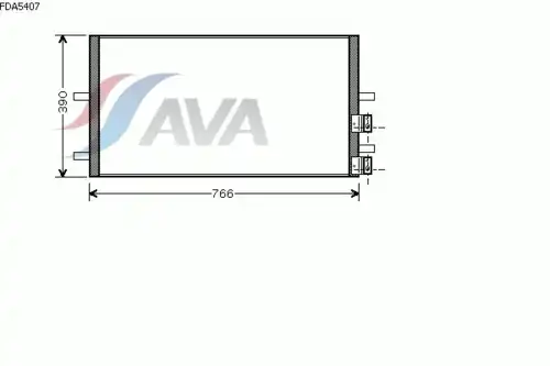 Радиатор кондиционера AVA QUALITY COOLING FDA5407