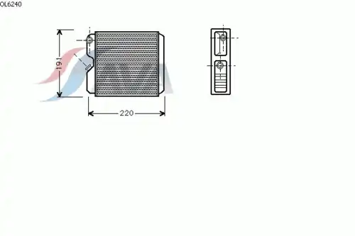 Радиатор печки AVA QUALITY COOLING OL6240