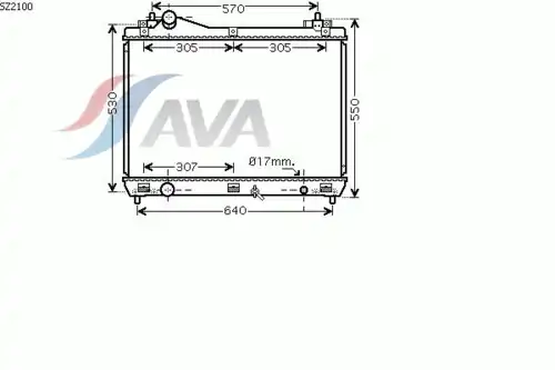 Радиатор охлаждения двигателя AVA QUALITY COOLING SZ2100