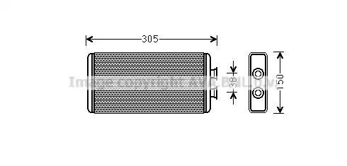 Радиатор печки AVA QUALITY COOLING TO6693