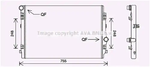 Радиатор системы охлаждения AVA QUALITY COOLING VN2398