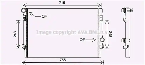 Радиатор системы охлаждения AVA QUALITY COOLING VNA2336