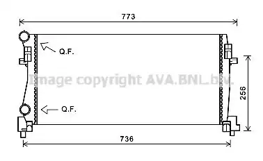 Радиатор системы охлаждения AVA QUALITY COOLING VNA2340