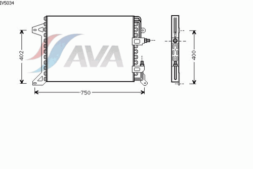 Радиатор кондиционера AVA QUALITY COOLING IV5034