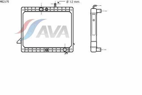 Радиатор сист.охлаждения AVA QUALITY COOLING ME2175