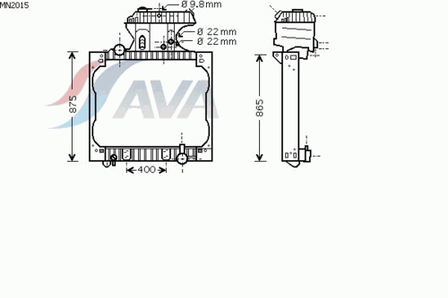 Радиатор системы охлаждения AVA QUALITY COOLING MN2015