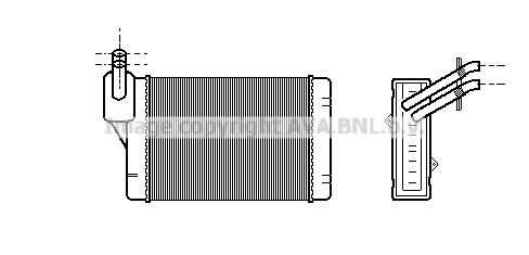Теплообменник отопление салона AVA QUALITY COOLING VN6069