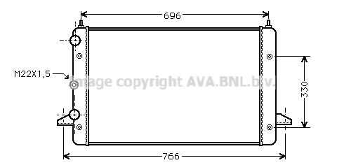 Радиатор охлаждение двигателя AVA QUALITY COOLING VNA2135