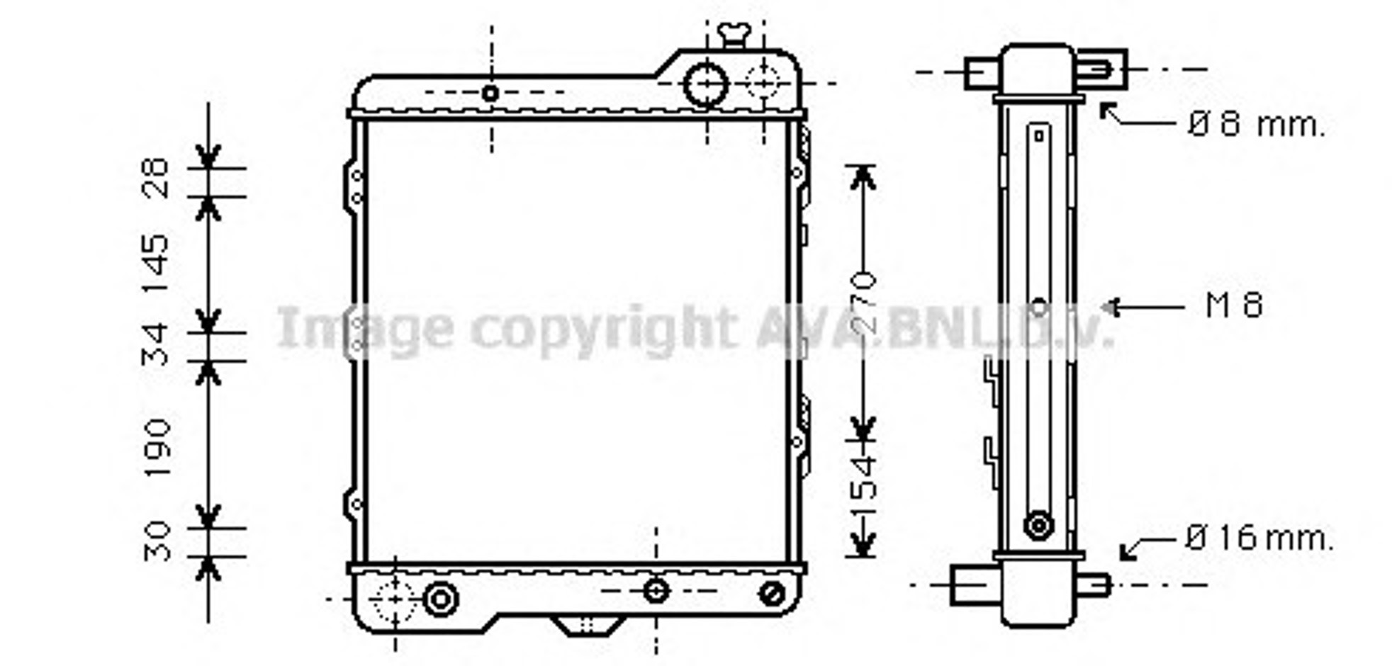 Радиатор системы охлаждения AVA QUALITY COOLING AIA2040