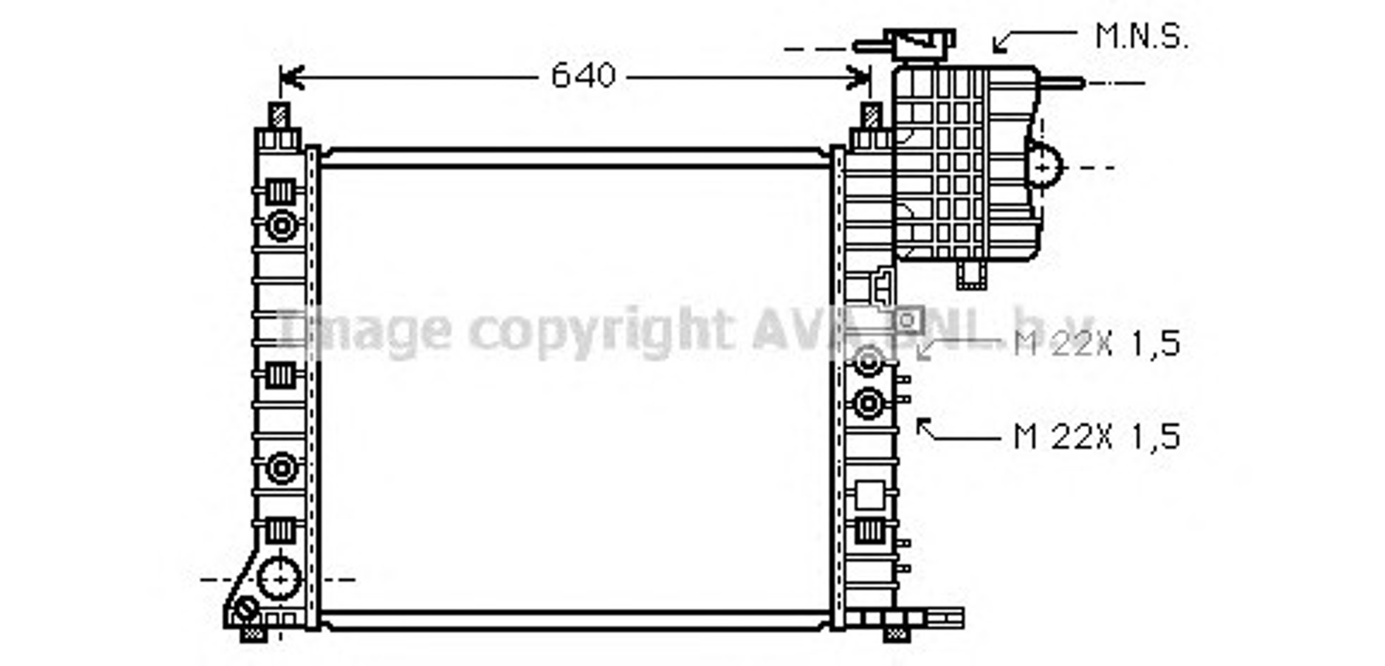 Радиатор системы охлаждения AVA QUALITY COOLING MSA2243