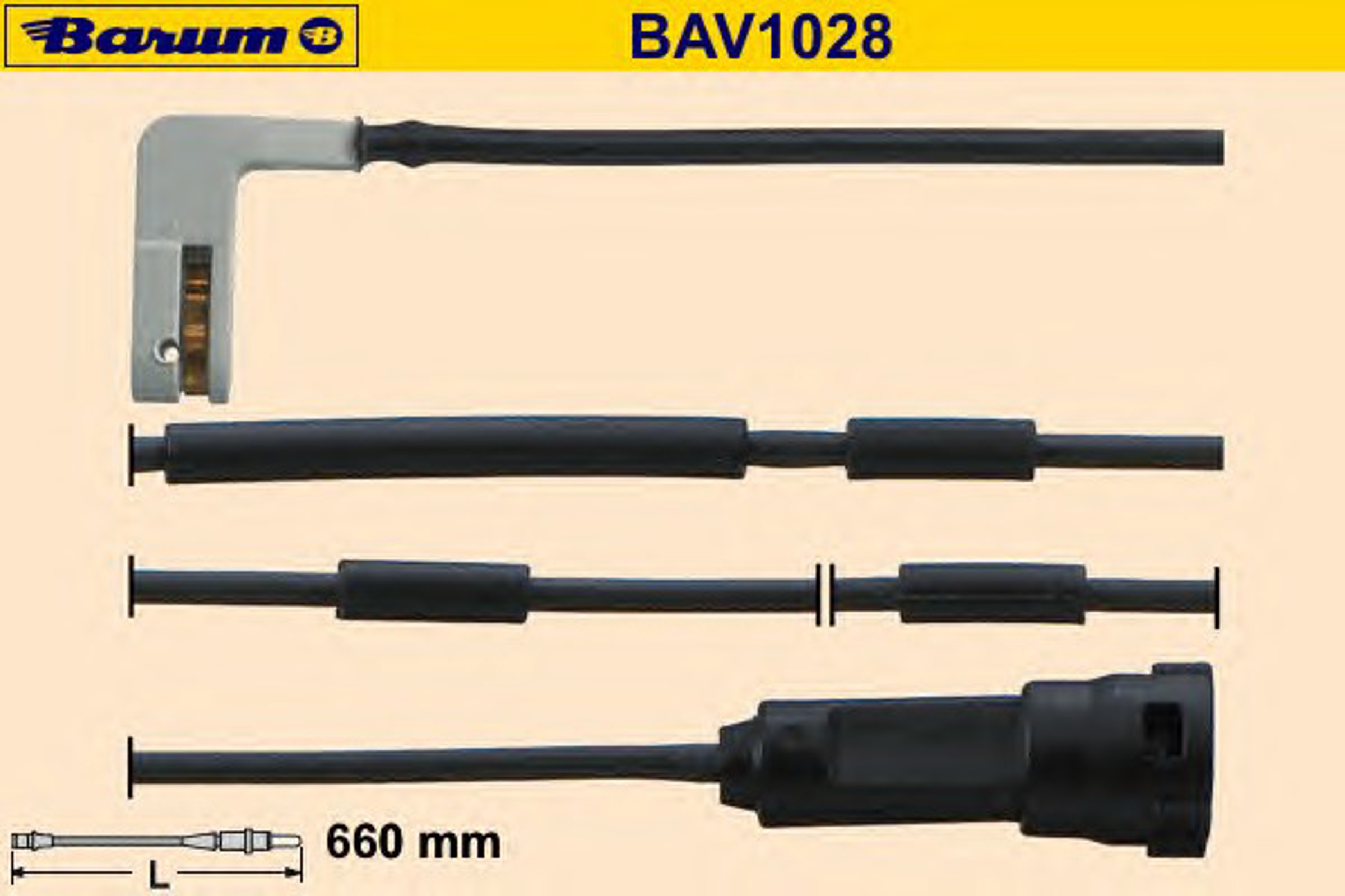Датчик износа тормозных колодок BARUM BAV1028