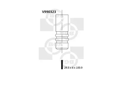 Клапан двигателя впускной BGA V990323