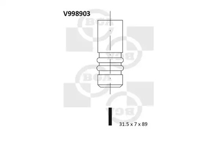 Впускной клапан BGA V998903