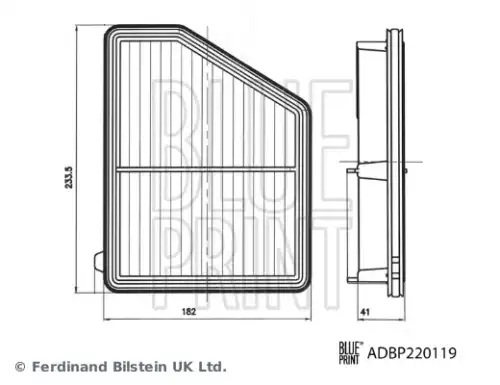 Фильтр воздушный BLUE PRINT ADBP220119