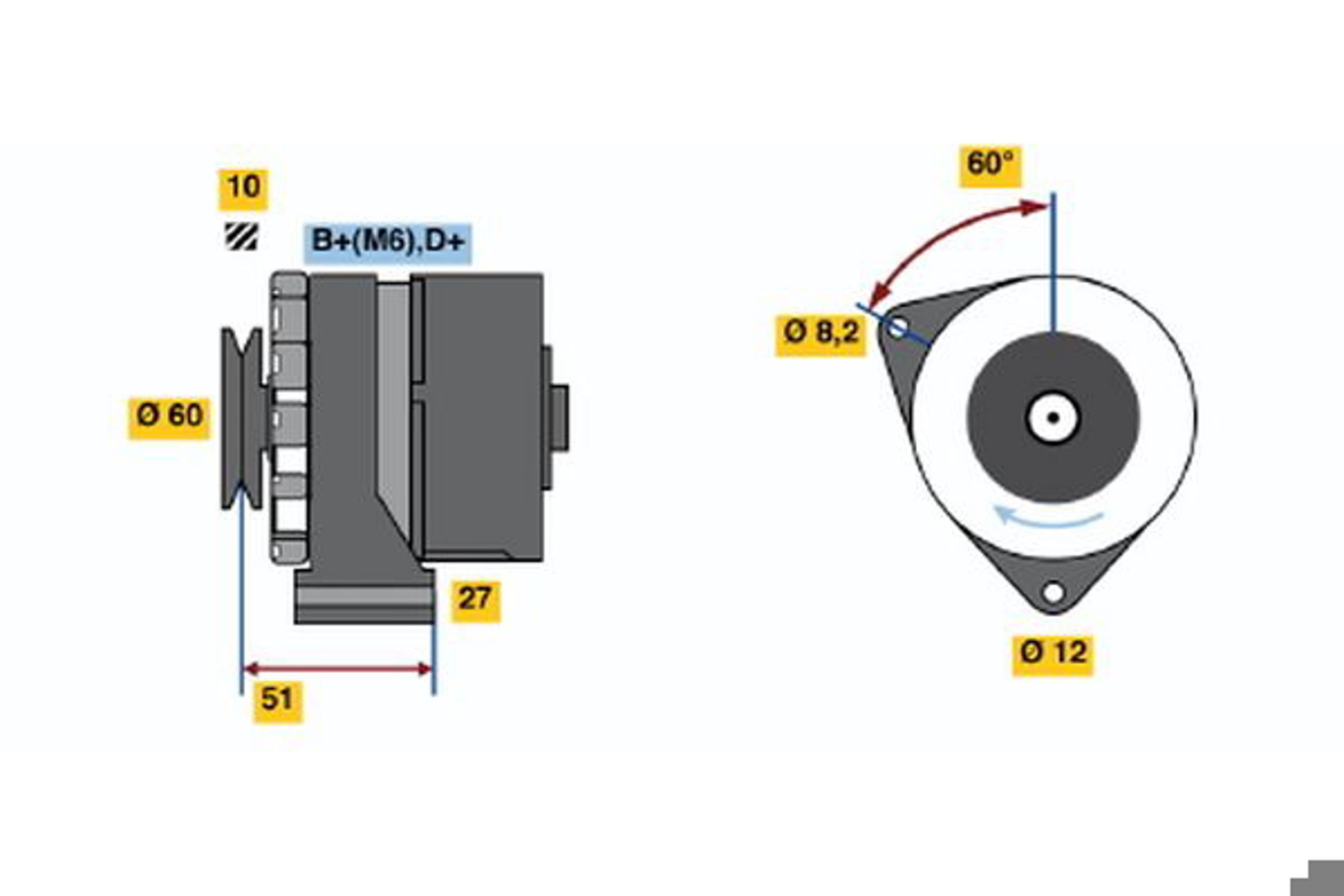 Генератор BOSCH 0120488103