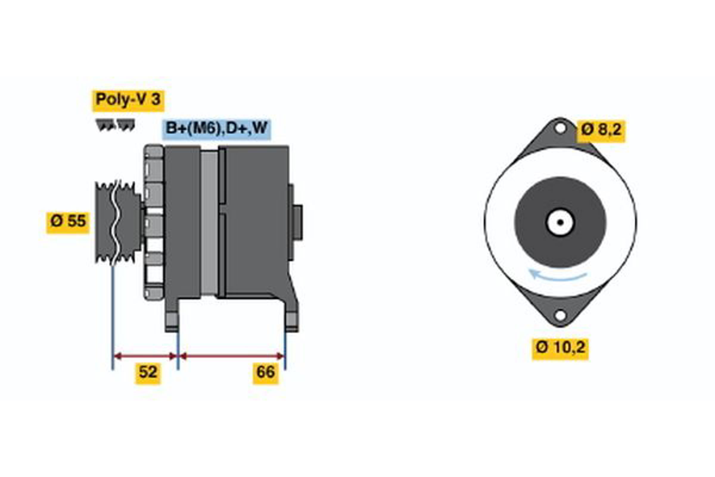 Генератор BOSCH 0120488143