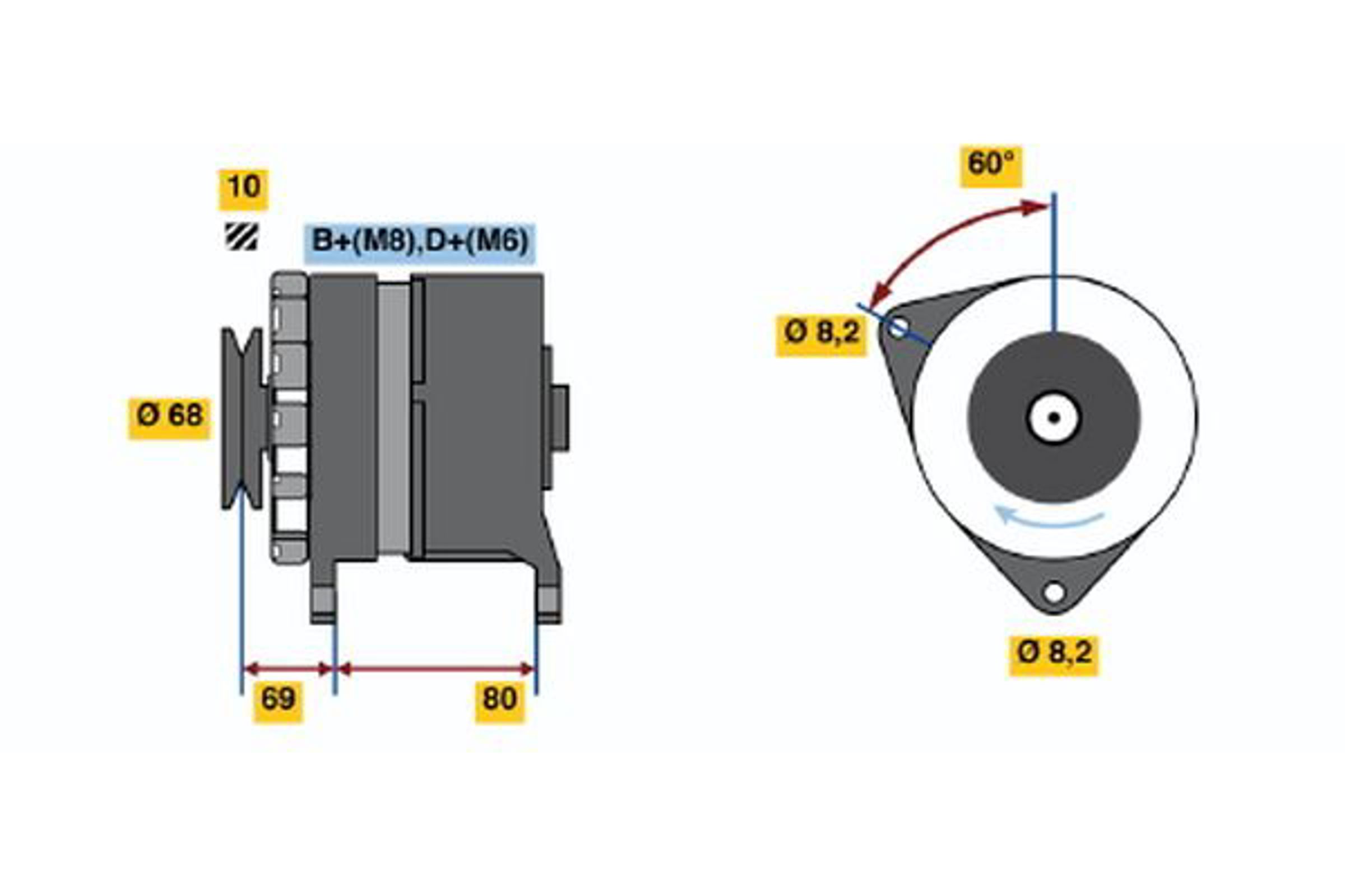 Генератор BOSCH 0120488219