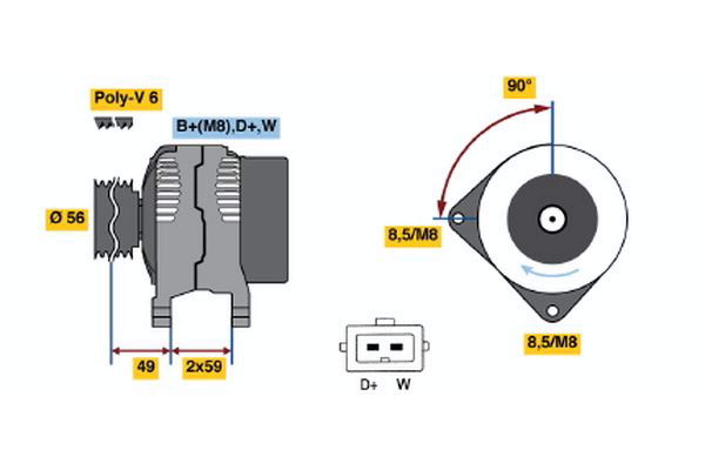 Генератор BOSCH 0123320034