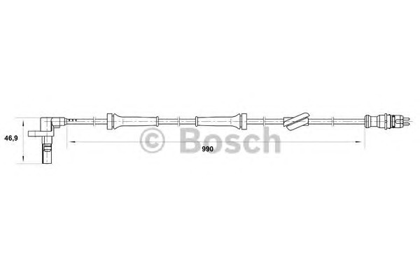 Датчик частоты вращения колеса BOSCH 0265007036