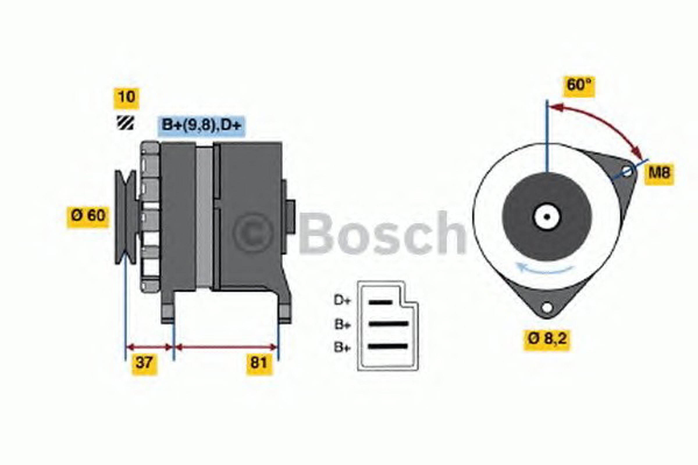 Генератор BOSCH 0986030780