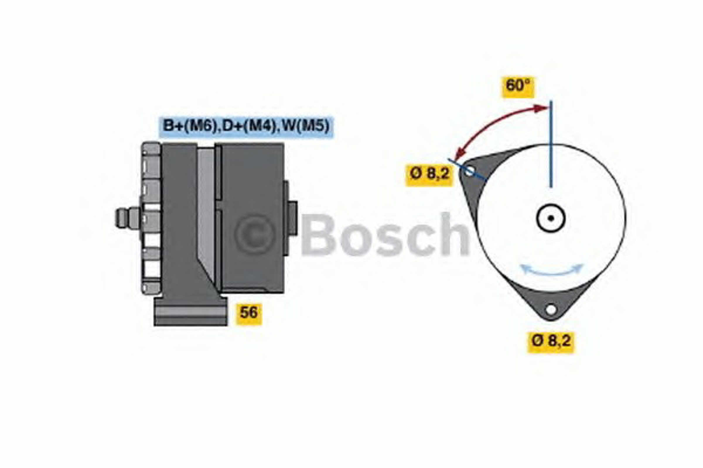 Генератор BOSCH 0986031330